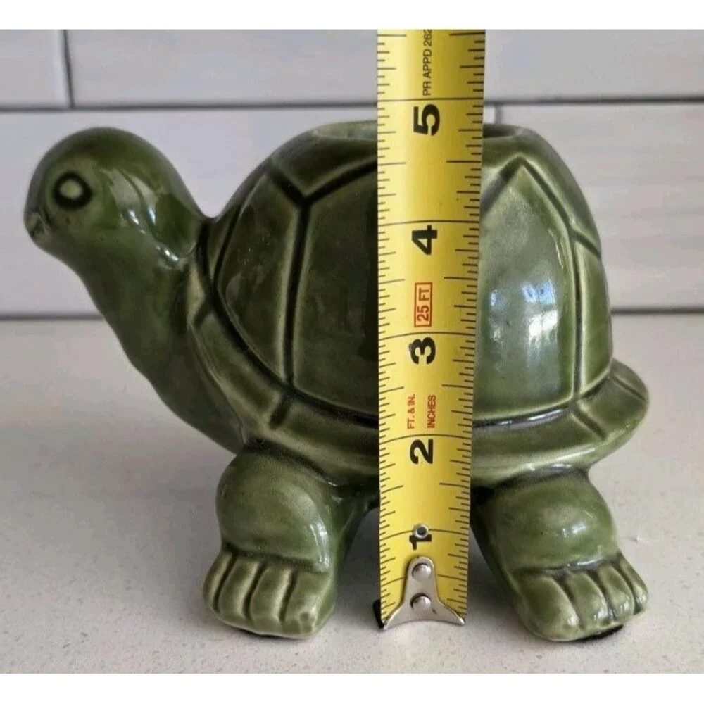 Pier 1 Green Turtle Ceramic Candle Holder Retired Limited